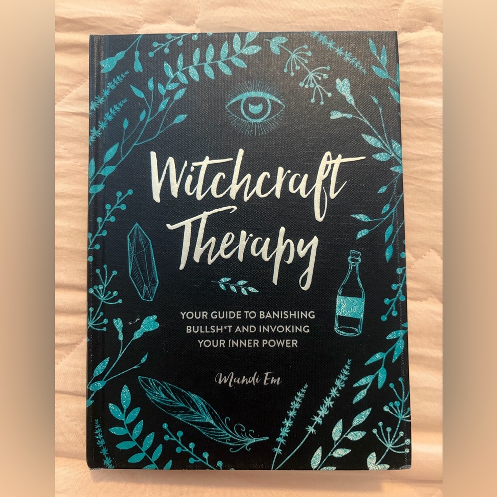 Witchcraft Therapy Book - Black and Blue Hardcover Book, New
